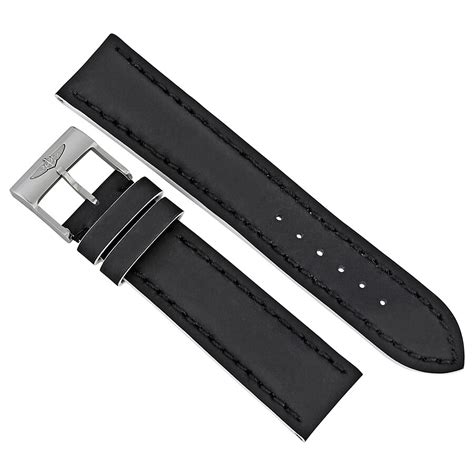 breitling watch black leather band|genuine Breitling leather watch strap.